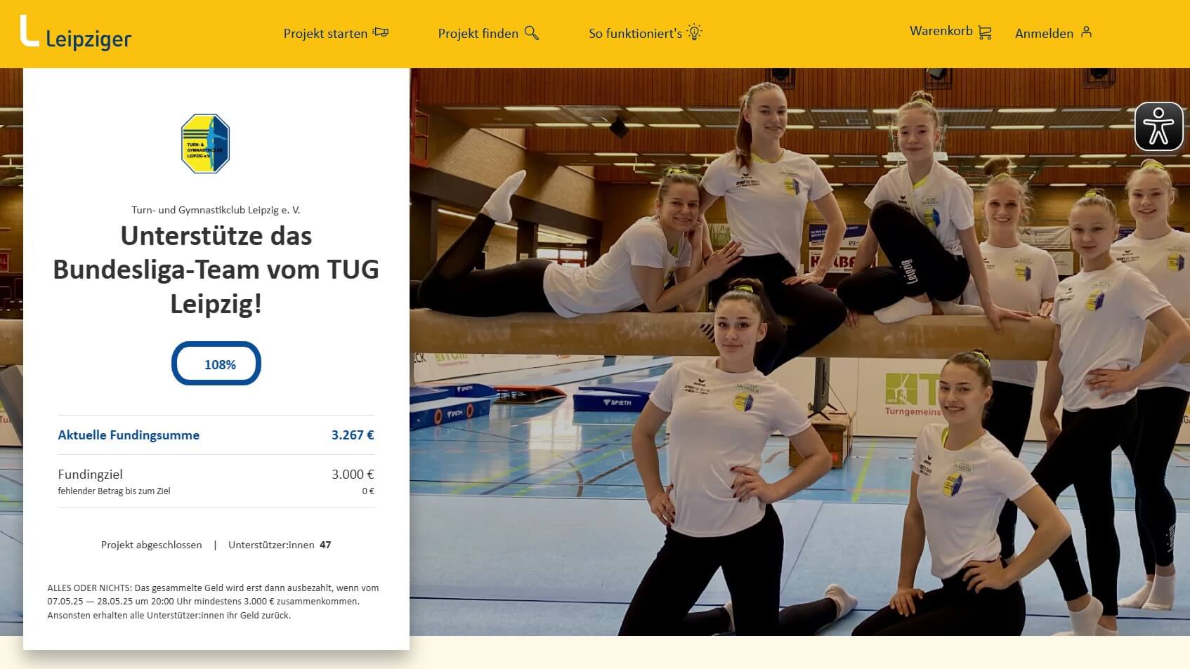 Erfolgreiche Crowdfunding-Aktion des TuG Leipzig
